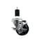 Service Caster 3'' SS Hard Rubber Swivel 1-1/2'' Expanding Stem Caster with Brake SCC-SSEX20S314-HRS-TLB-112 - alternate 1
